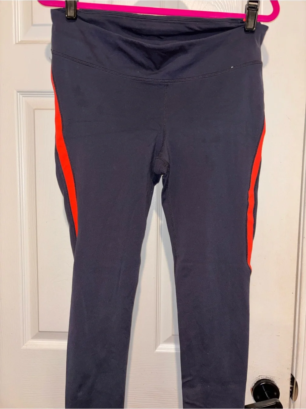 Gap Navy Leggings with Red Side Stripe